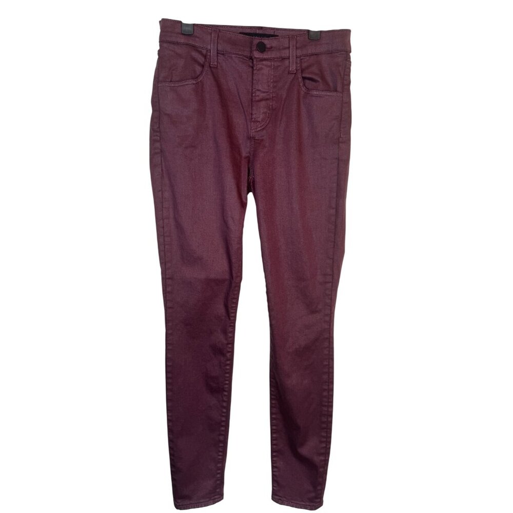 J Brand Size 26 Womens Maroon Skinny Jeans Cotton Blend